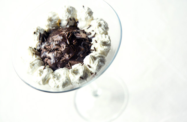 Coppa di gelato al bacio